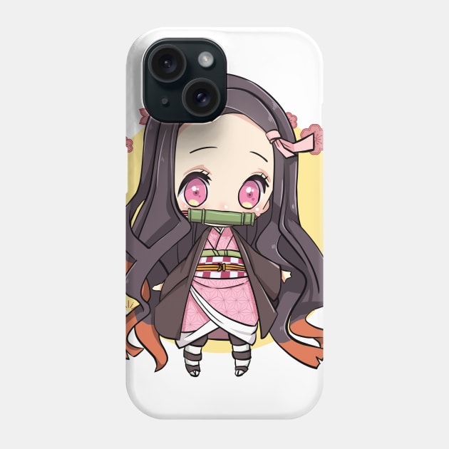 Chibi Kawaii Nezuko Kamado Phone Case by kxiwii