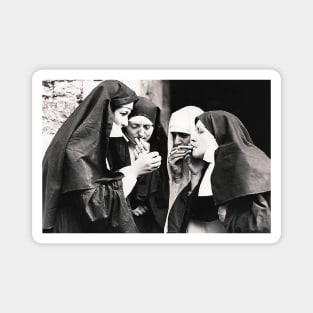 Smoking Nuns Magnet