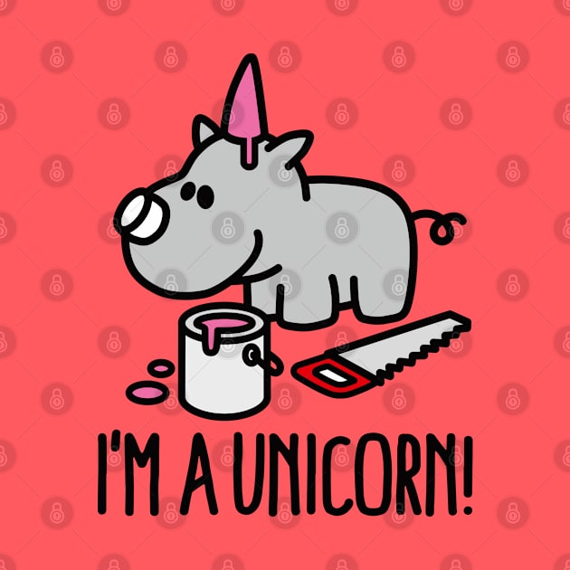 I'm a unicorn rhino funny chubby girl power BBW by LaundryFactory