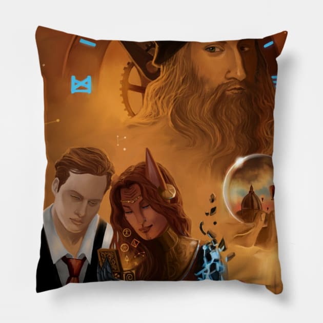 The Secrets Of Leonardo Da Vinci Pillow by ALStanford