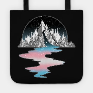 Transgender Flag Mountain River Tote