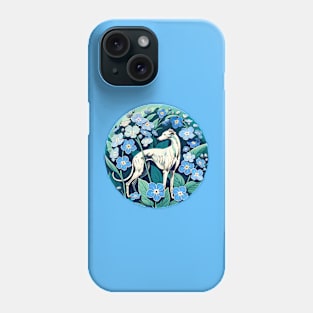 Forget Me Not Greyhound Phone Case