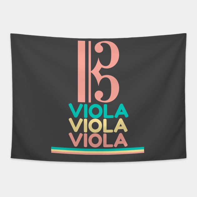 Pink Viola Alto Clef Tapestry by CSM Merch