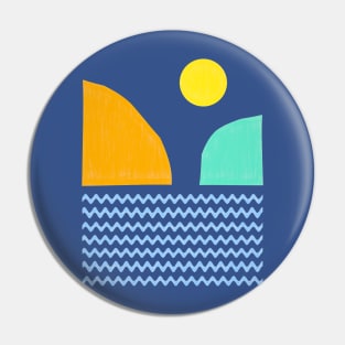 Minimalist Mountain Scene Pin