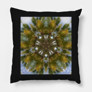 Pattern of palm trees, Miami Beach, Florida Pillow