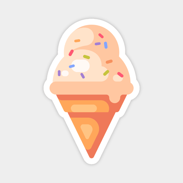 Vanilla Ice Cream Cone Magnet by IvanDubovik