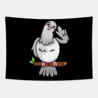 Dove peace faithful white gray bird love Tapestry