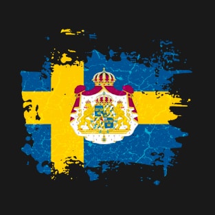 Sweden Swedish Flag Coat Of Arms T-Shirt