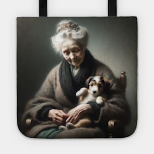 Puppy Embrace: Whistler's Mother National Puppy Day Tote