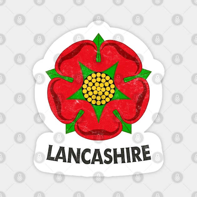 Lancashire / Retro County Design Magnet by DankFutura