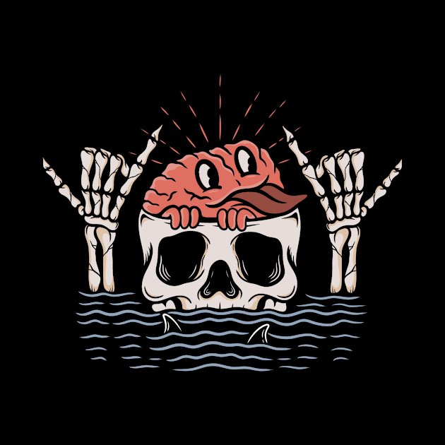 Skull brain by gggraphicdesignnn