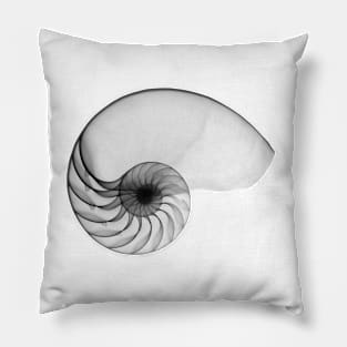 Monochrome Seashell Pillow