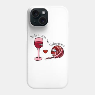 Valent-wine and Valen-twine Phone Case