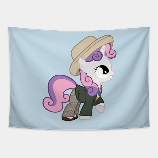 Sweetie Belle as the 7th Doctor Tapestry by CloudyGlow