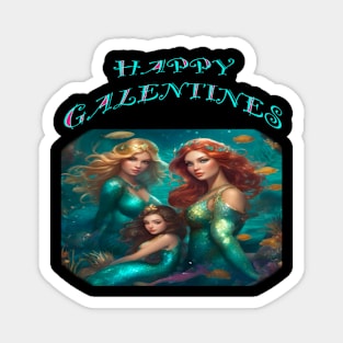 Galentines day mermaids Magnet