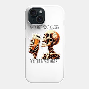 Birthday Mens Beer Drinking Skeleton Phone Case