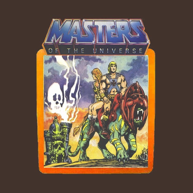 He-Man Masters of the Universe Battlecat and Teela by jackandcharlie