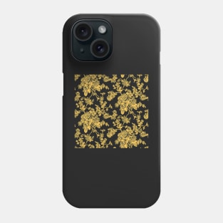 Toile, Sunflower Yellow Roses Pattern Phone Case