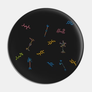 Neurons and Neurotransmitters Rainbow Pin