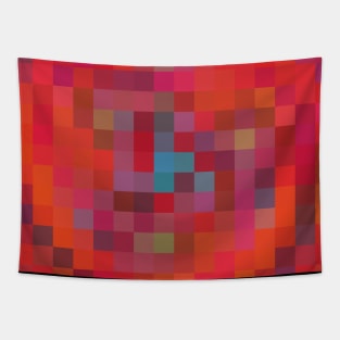 Mosaic of Colorful Retro ZigZag Pattern Tapestry