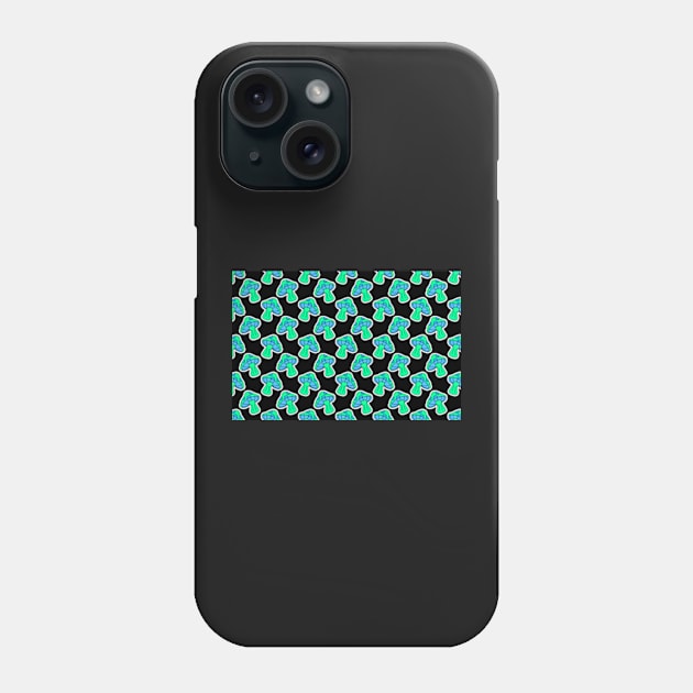 Neon Mushrooms Phone Case by dkid