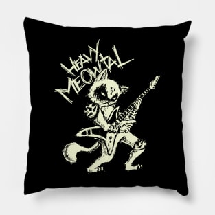 Heavy Metal Cats Gift Clothing Guitar Playing Cat Gothic Pillow