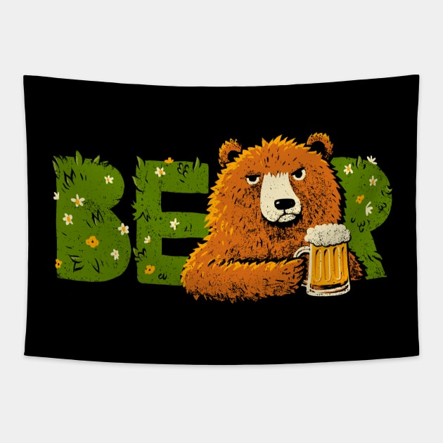 Bear & beer Tapestry by steppeua