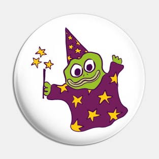 Froggy Wizard (maroon) Pin