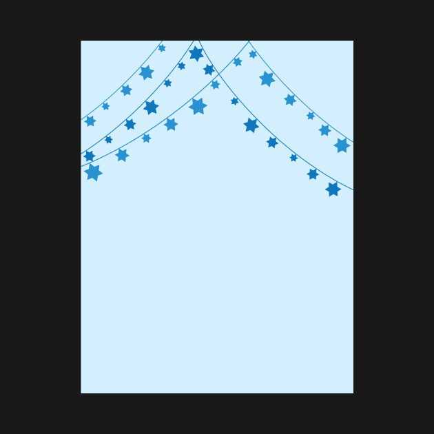 Light Blue Background and Star of David Bunting by sigdesign