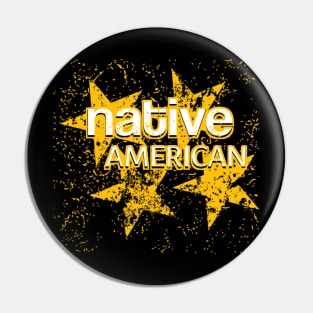 Native American And Stars Pin