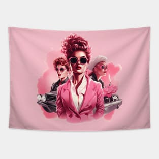 Rise Of The Pink Ladies Tapestry