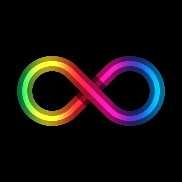 Neurodiversity Rainbow Infinity Symbol by Olooriel