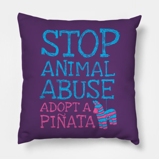 Stop Animal Abuse Pillow by Made With Awesome