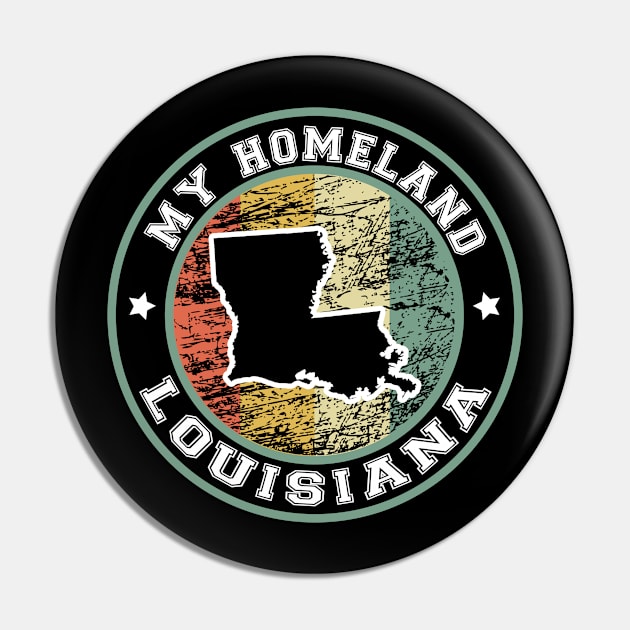 Homeland Louisiana state USA vintage Pin by LiquidLine