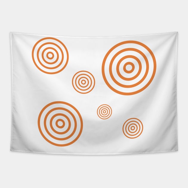 orange target archery design Tapestry by Artistic_st