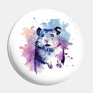 Hamster Water Color Pop Art Hamster Lover Pin