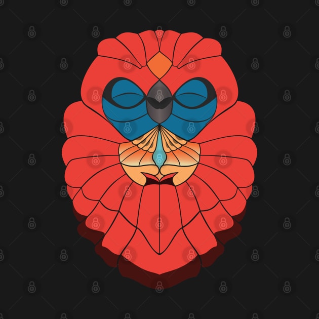 Praying Owl in Red by SunGraphicsLab