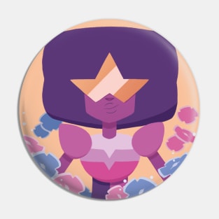 Pastel Garnet portrait Pin