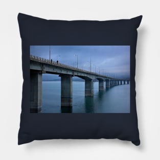 Fishermen of the "High" bridge Pillow