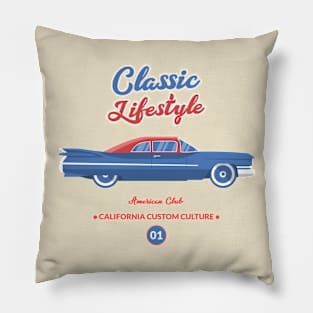 Classic Cars Vintage Car Car Show Pillow