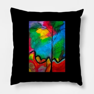 Color Rectro Tree Pillow