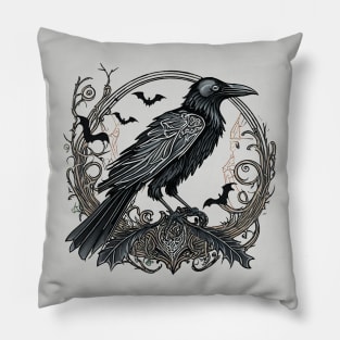 Witch's crow Edgar Pillow