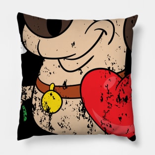 Retro Vintage Grunge Valentine's Day Pillow