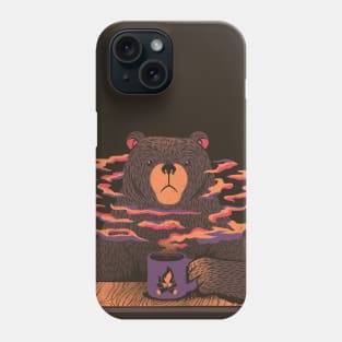 Bear Having Coffee I Love Coffee Phone Case