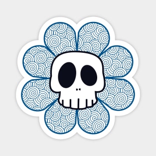 Skully Flower Logo Magnet