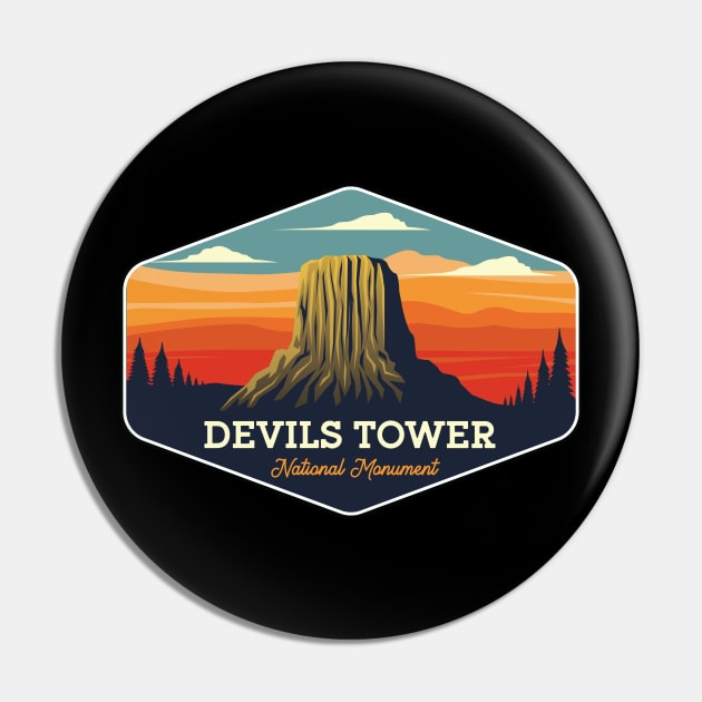 Devils Tower National Monument Pin by Mark Studio