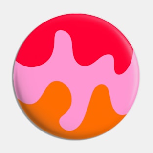 Abstract modern shapes pink, orange, red Pin