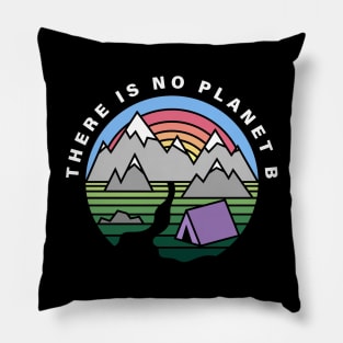 There is No Planet B - Thick Lines Pillow