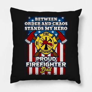 Firefighter Proud Dad Pillow