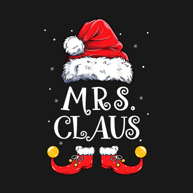 Disover Mr And Mrs Claus Christmas Couples Matching Pajama Santa Hat - Mrs Claus Christmas - T-Shirt